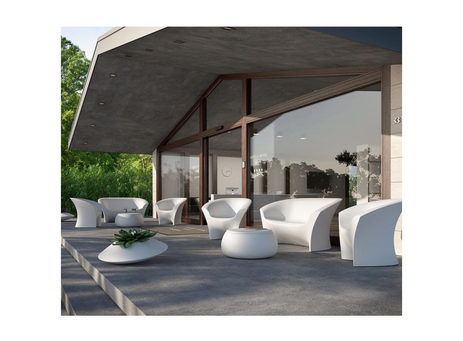 Canapé d'extérieur design en polyéthylène coloré fabriqué en Italie - Conda Viadurini