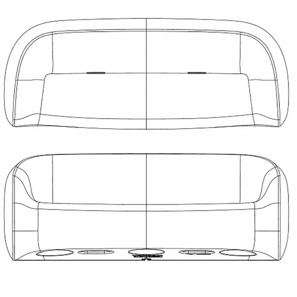 Canapé d'extérieur design en résine de polyéthylène Blow by Vondom Viadurini