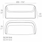 Canapé d'extérieur design en résine de polyéthylène Blow by Vondom Viadurini