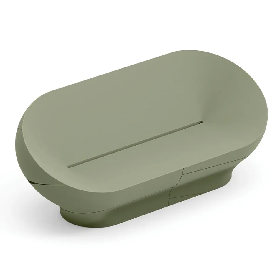 Canapé d'extérieur en polyéthylène disponible en plusieurs couleurs - Serviette Viadurini