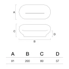 Canapé d'extérieur en polyéthylène disponible en plusieurs couleurs - Serviette Viadurini