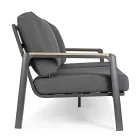 Canapé d'extérieur en tissu avec structure en aluminium, Homemotion - Cara Viadurini