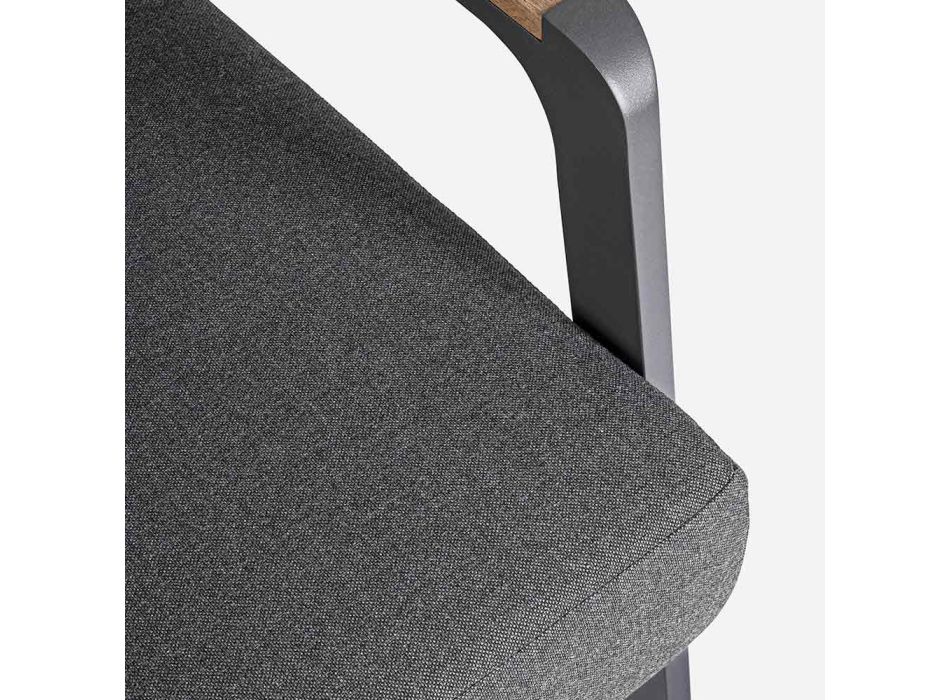 Canapé d'extérieur Homemotion en tissu avec structure en aluminium - Cara Viadurini