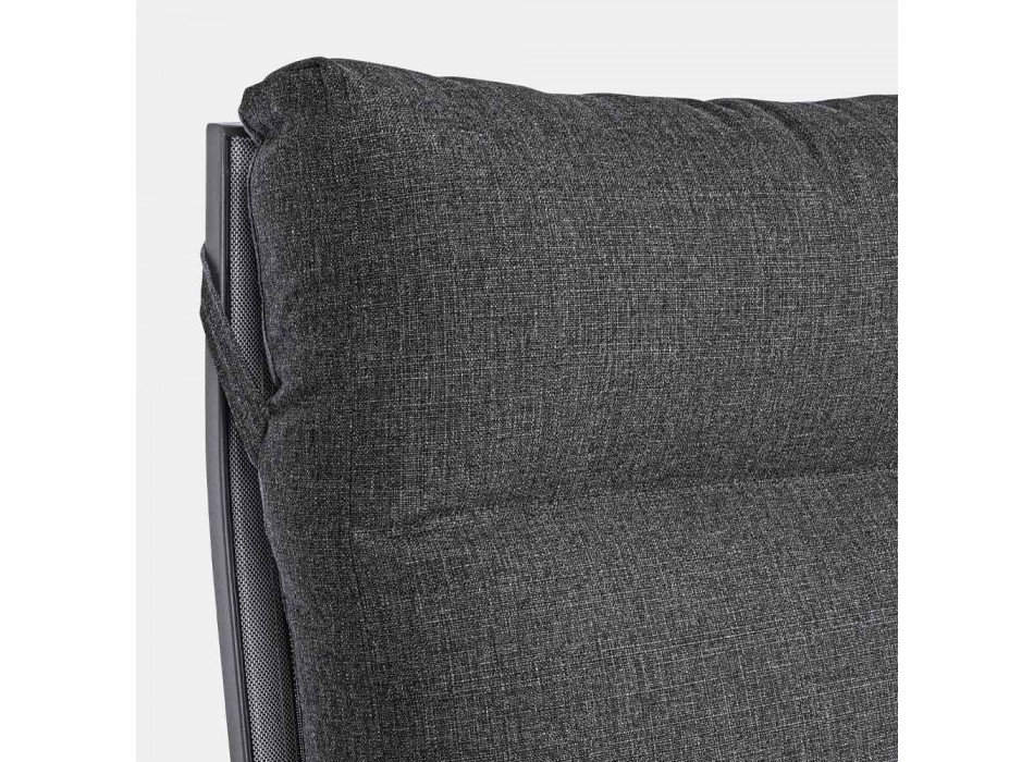 Canapé d'extérieur en tissu et aluminium avec dossier inclinable - Nathy Viadurini
