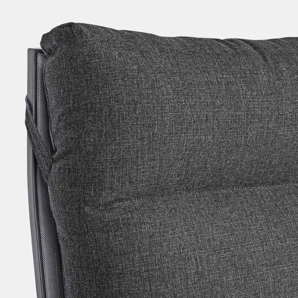 Canapé d'extérieur en tissu et aluminium avec dossier inclinable - Nathy Viadurini