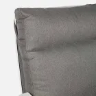 Canapé d'extérieur en tissu et aluminium avec dossier inclinable - Nathy Viadurini