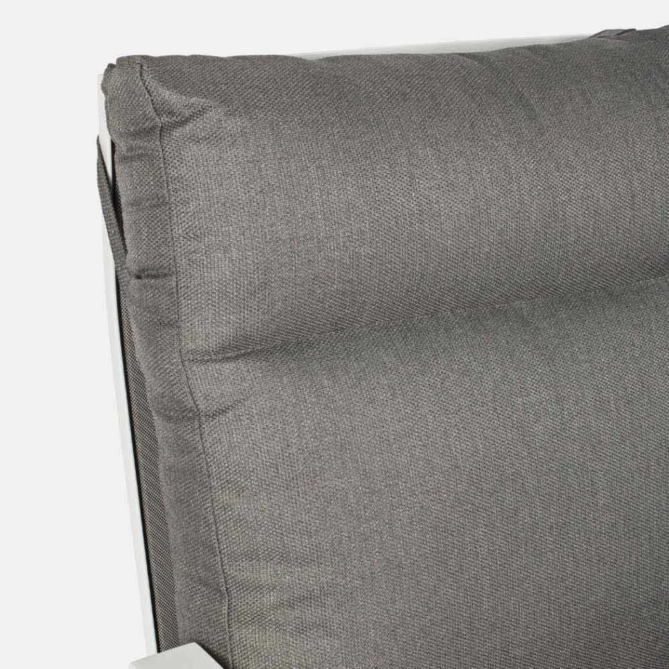 Canapé d'extérieur en tissu et aluminium avec dossier inclinable - Nathy Viadurini