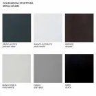 Canapé d'angle modulable en métal et tissu Made in Italy - Cola Viadurini