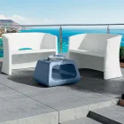 Canapé de jardin 2 places en polyéthylène coloré fabriqué en Italie - Gomez Viadurini