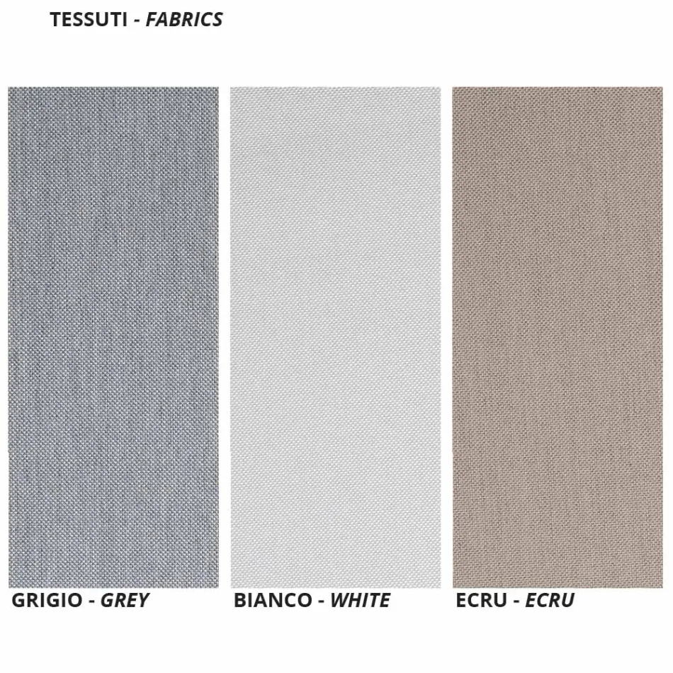 Coussins de canapé de jardin 3 places inclus en acier Made in Italy - Brienne Viadurini