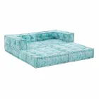 Canapé de jardin deux places ethnique en tissu déperlant - Shamo Viadurini