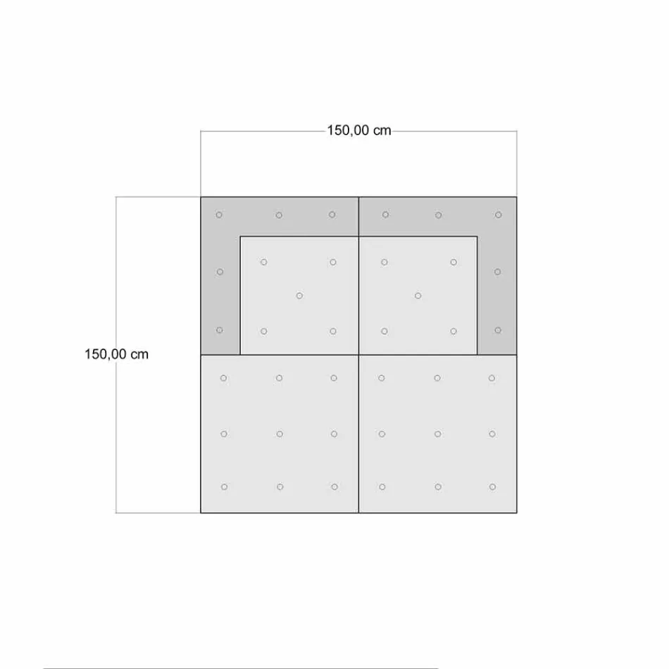 Canapé de jardin ethnique deux places en tissu déperlant - Shamo Viadurini