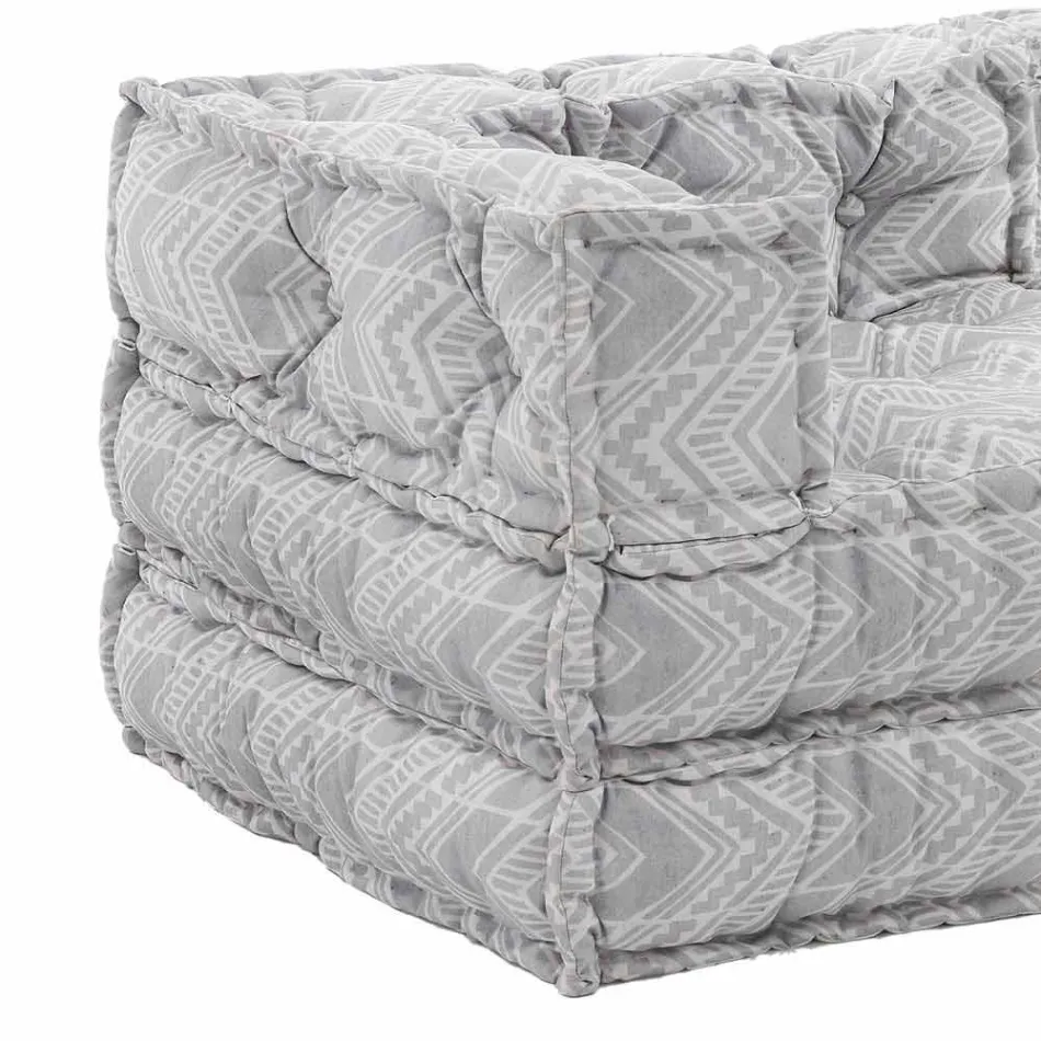 Canapé de jardin deux places ethnique en tissu déperlant - Shamo Viadurini