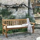 Canapé de jardin 2 ou 3 places en teck Made in Italy - Sleepy Viadurini
