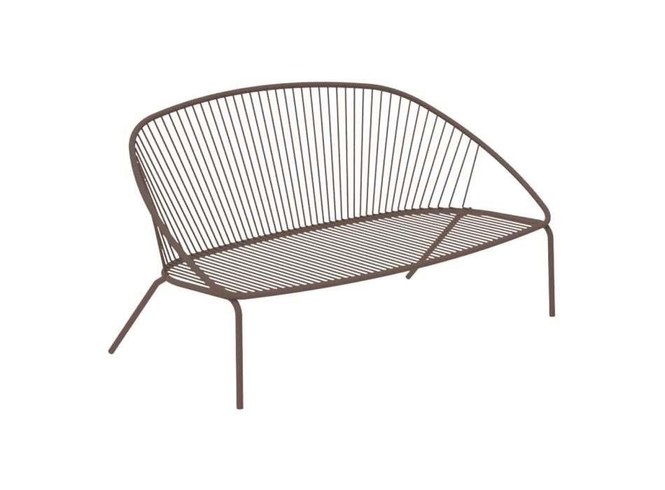 Canapé de jardin empilable en acier galvanisé fabriqué en Italie - Sansa Viadurini