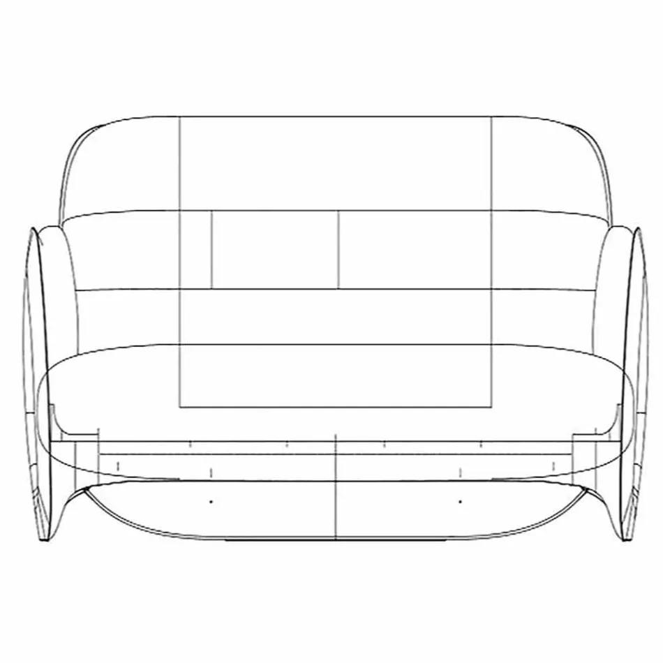 Canapé de jardin design moderne en polyéthylène Pezzettina de Vondom Viadurini