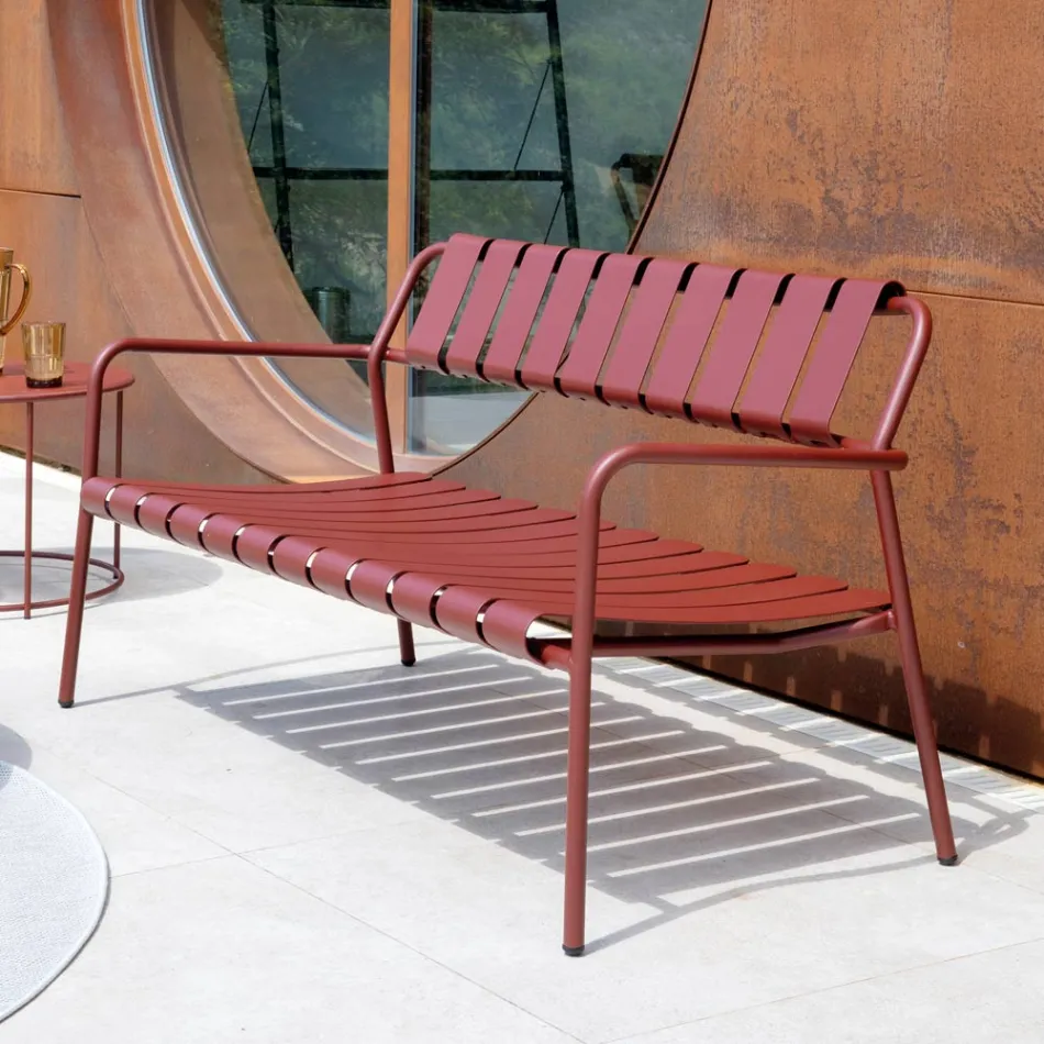 Canapé de jardin entièrement en aluminium - Resplendissant Viadurini