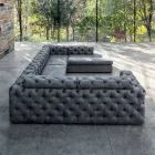 Canapé de salon avec appui-tête inclinable et péninsule - Unleashed Viadurini