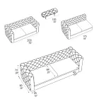 Canapé de salon avec appui-tête inclinable fabriqué en Italie - Unleashed Viadurini