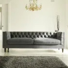 Canapé de salon avec structure et pieds en bois fabriqué en Italie - Comico Viadurini