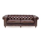 Canapé de salon 2 ou 3 places en cuir vintage effet vieilli - Stamp Viadurini