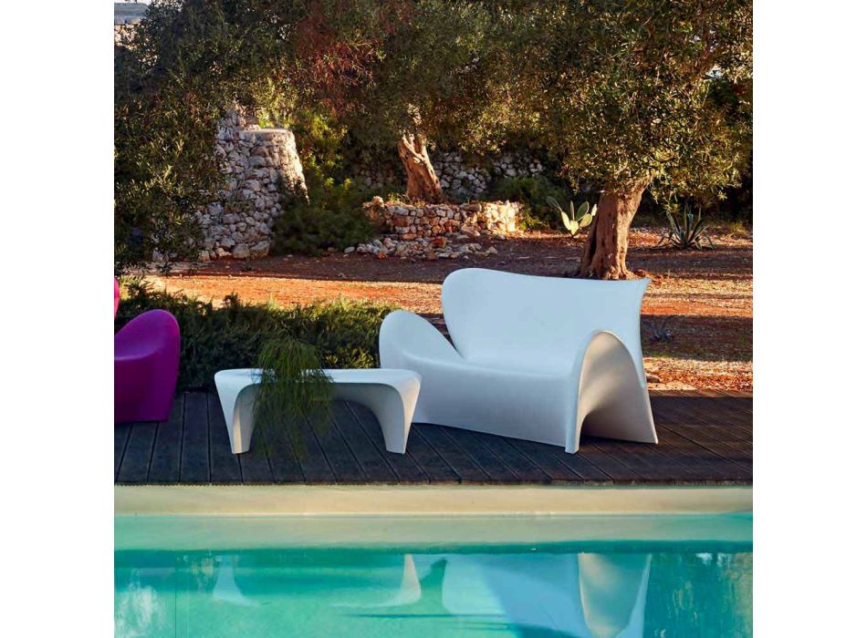 Canapé de salon extérieur ou intérieur design en plastique coloré - Lily par Myyour Viadurini
