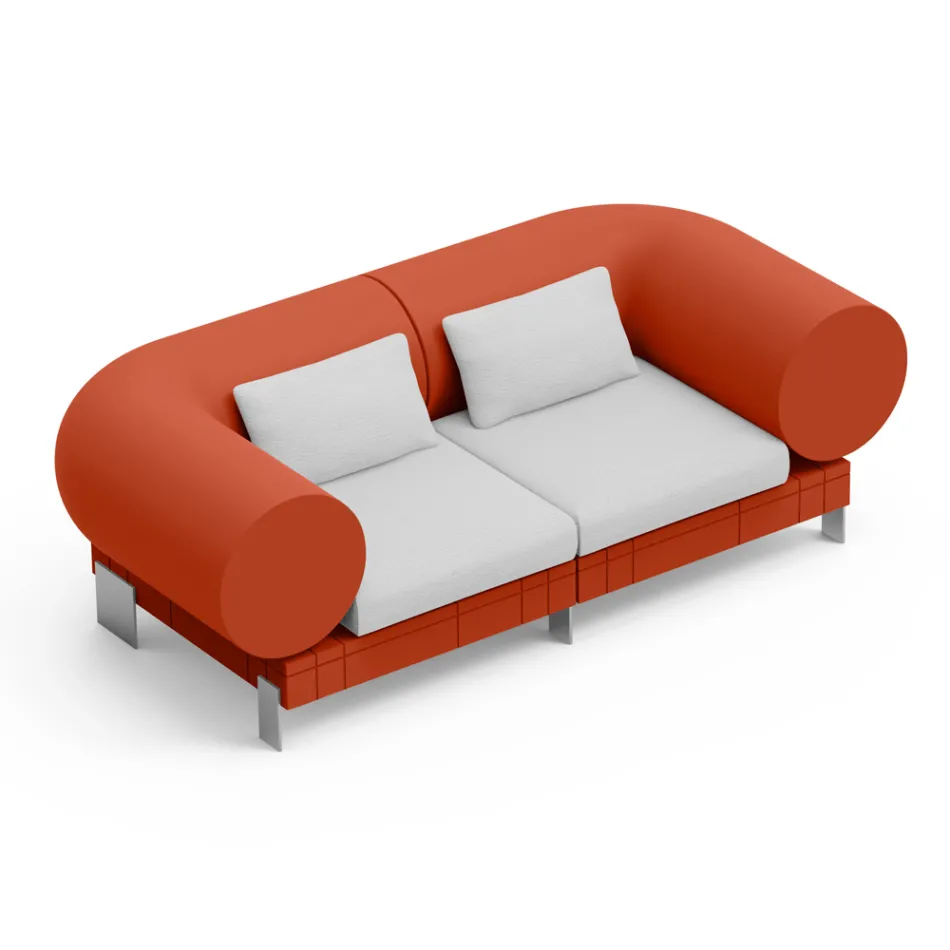 Canapé de salon 2 places en polyéthylène de différentes couleurs - Orbis Viadurini