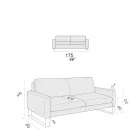 Canapé de Salon Pieds Luges en Métal Chromé - Exclusif Viadurini