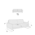 Canapé de Salon Pieds Luges en Métal Chromé - Exclusif Viadurini