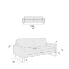 Canapé de Salon Pieds Luges en Métal Chromé - Exclusif Viadurini