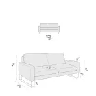 Canapé de Salon Pieds Luges en Métal Chromé - Exclusif Viadurini