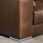 Canapé de Salon en Bois, Polyuréthane et Métal Fabriqué en Italie - Sparkling Viadurini