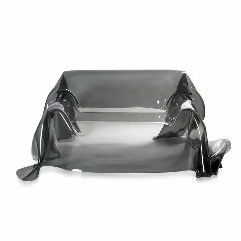 Canapé design moderne Jolly fumé Plexiglas, fabriqué en Italie Viadurini