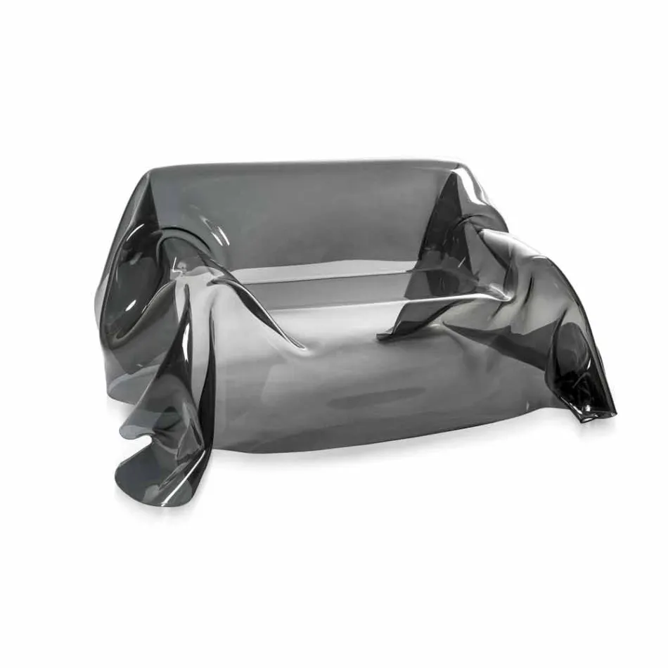 Canapé design moderne Jolly fumé Plexiglas, fabriqué en Italie Viadurini