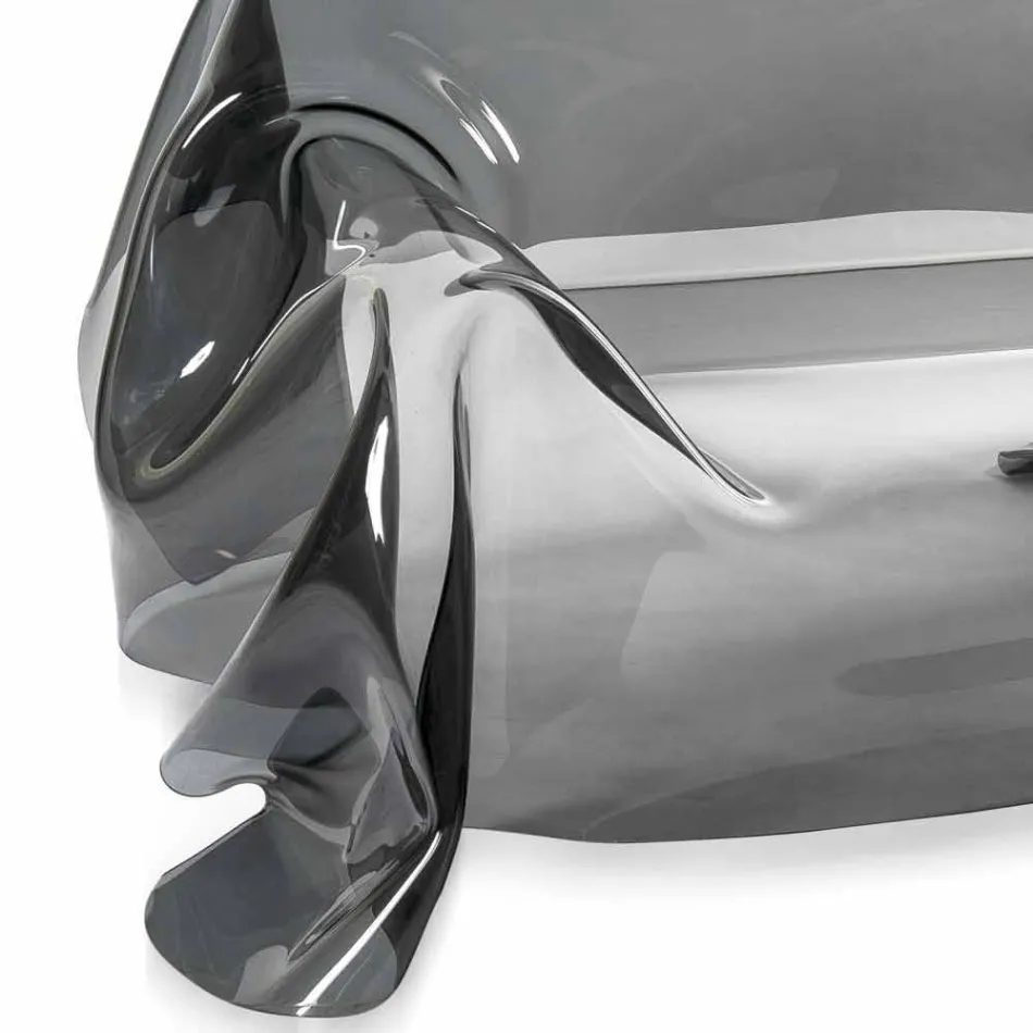 Canapé design moderne Jolly fumé Plexiglas, fabriqué en Italie Viadurini