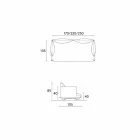 canapé design moderne peau Shita, 170, 220 ou 250 cm Viadurini