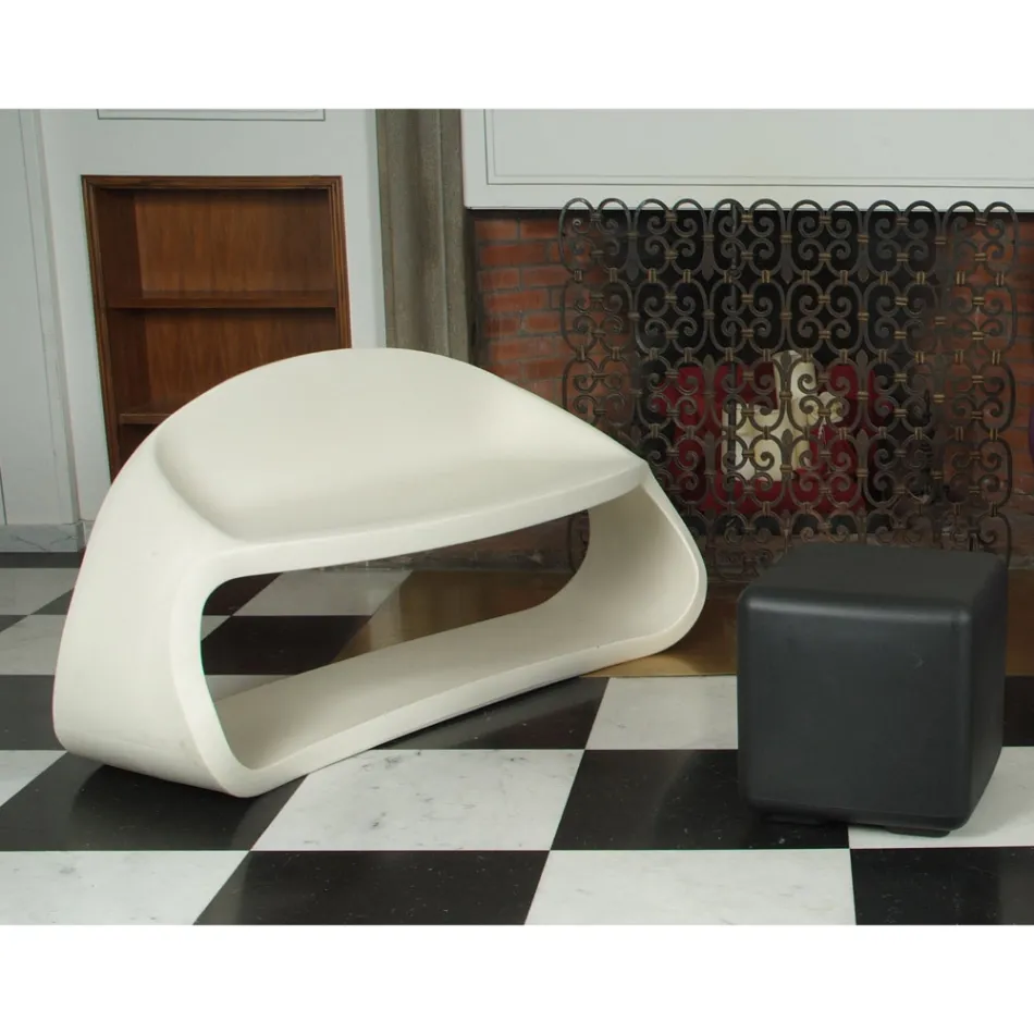 Canapé deux places d'intérieur ou d'extérieur en polyéthylène fabriqué en Italie - Doubles Viadurini