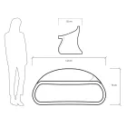 Canapé deux places d'intérieur ou d'extérieur en polyéthylène fabriqué en Italie - Doubles Viadurini