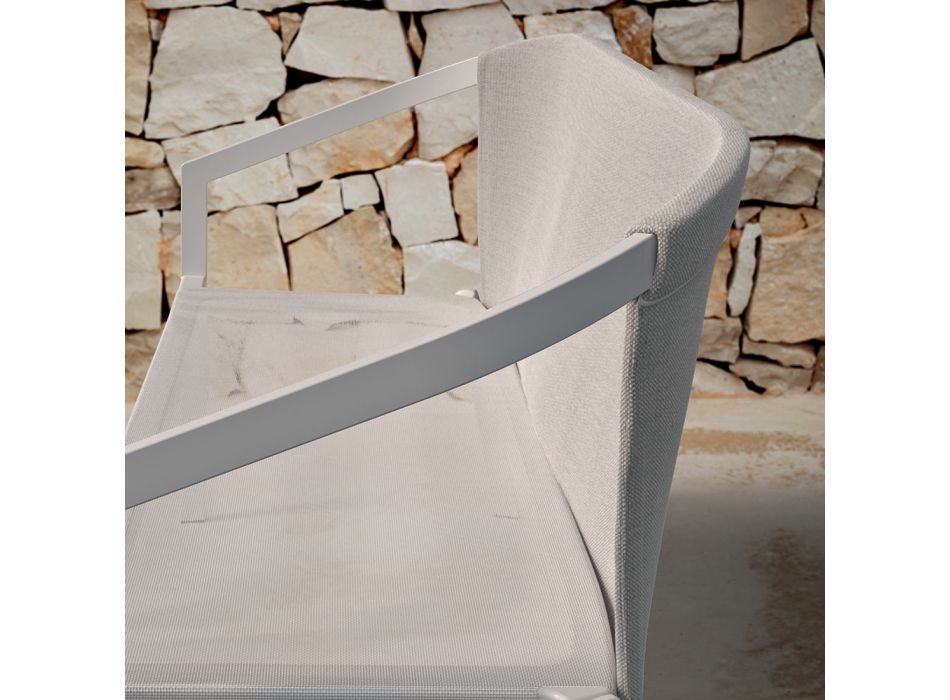 Canapé d'extérieur 2 places avec structure en aluminium Made in Italy - Zaika Viadurini