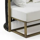 Canapé d'Extérieur 2 Places en Aluminium avec Cordes Design de Luxe 3 Finitions - Julie Viadurini