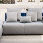 Canapé de jardin d'angle en tissu avec pouf Made in Italy - Begin by Myyour Viadurini