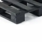 Canapé ethnique rembourré deux places en tissu patchwork et bois - Fibre Viadurini