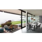 Canapé ethnique rembourré deux places en tissu patchwork et bois - Fibre Viadurini