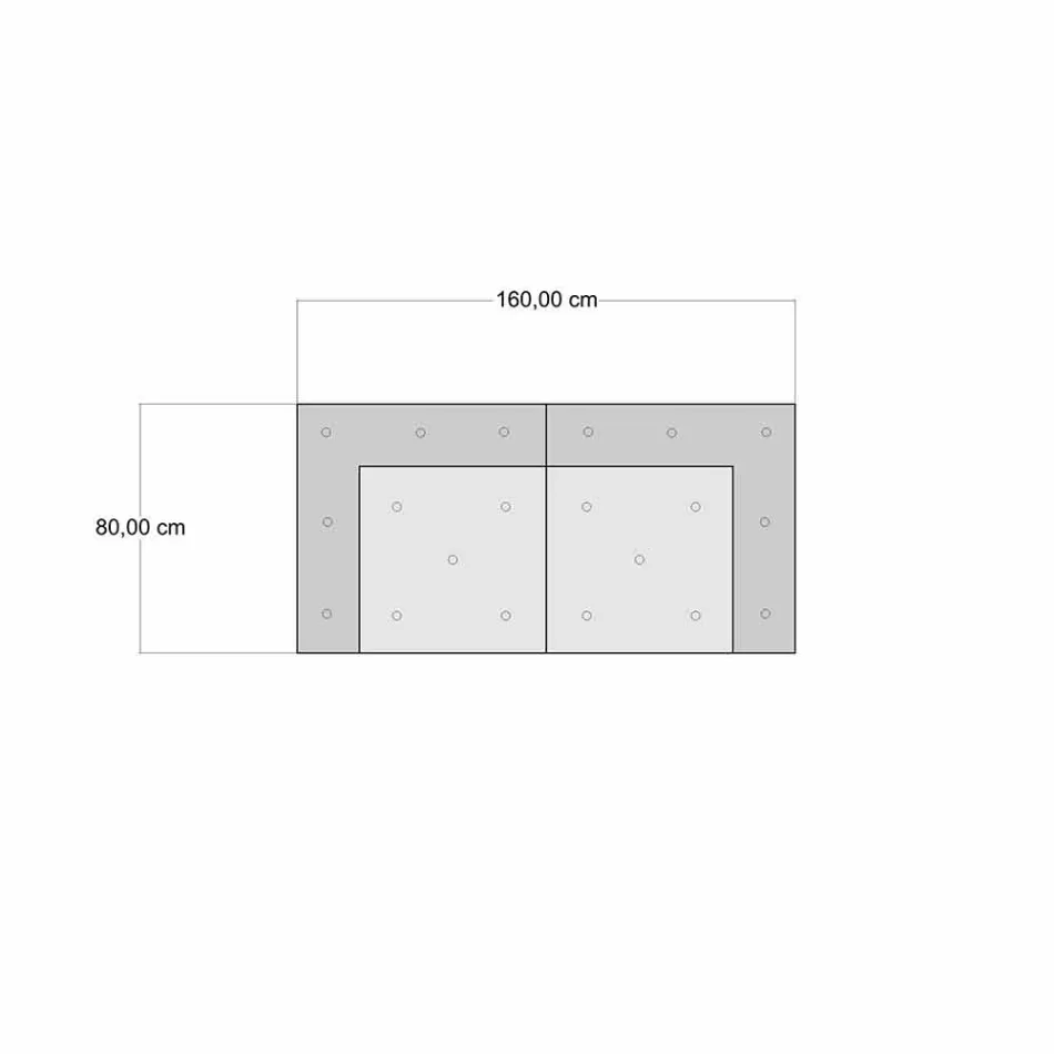 Canapé ethnique rembourré deux places en tissu patchwork et bois - Fibre Viadurini