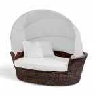 île jardin de détente avec canapé Hector a fait le tissage à la main, un design moderne Viadurini