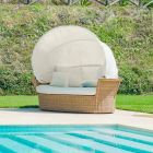 île jardin de détente avec canapé Hector a fait le tissage à la main, un design moderne Viadurini