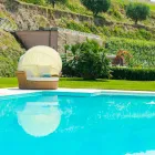 île jardin de détente avec canapé Hector a fait le tissage à la main, un design moderne Viadurini