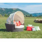 île jardin de détente avec canapé Hector a fait le tissage à la main, un design moderne Viadurini