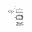 Canapé lit superposé design recouvert de tissu Made in Italy - Gretel Viadurini