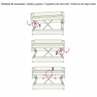 Canapé lit superposé design recouvert de tissu Made in Italy - Gretel Viadurini